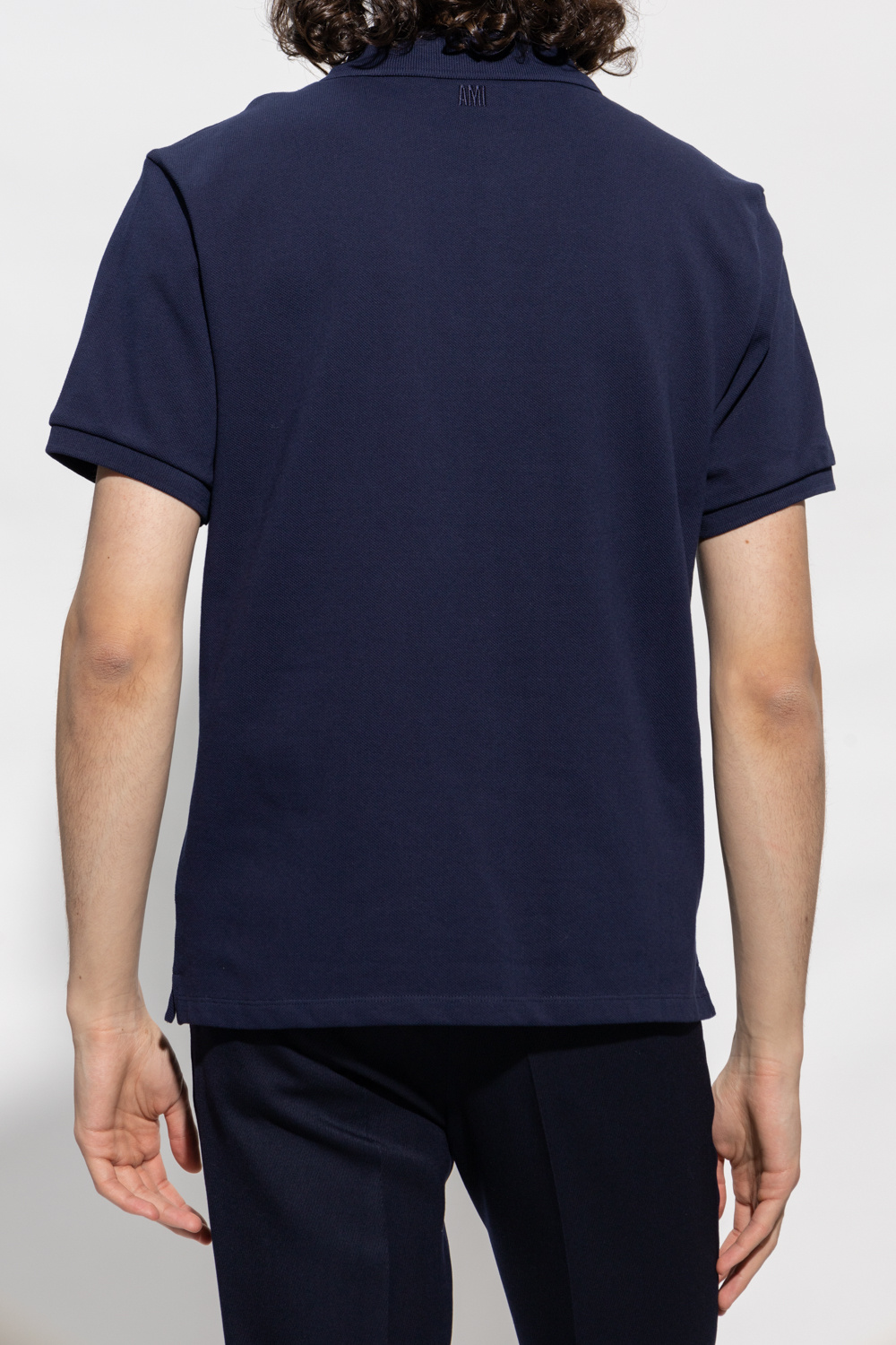 Navy blue Polo shirt with logo Ami Alexandre Mattiussi